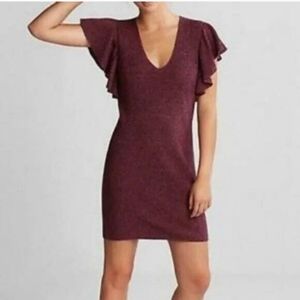 Express Flutter Sleeve Sweater Dress